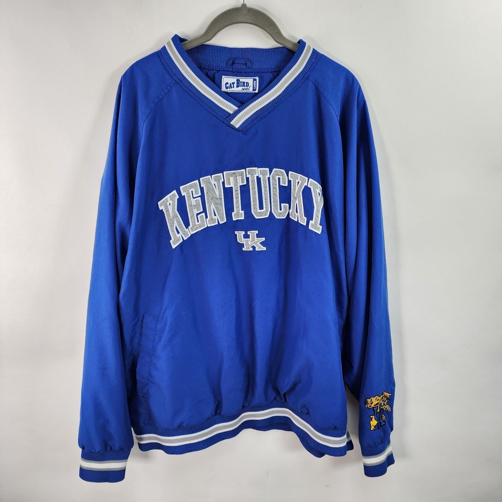 Kentucky Wildcats CatBird Blue Pullover Windbreaker Jacket NCAA Team Large